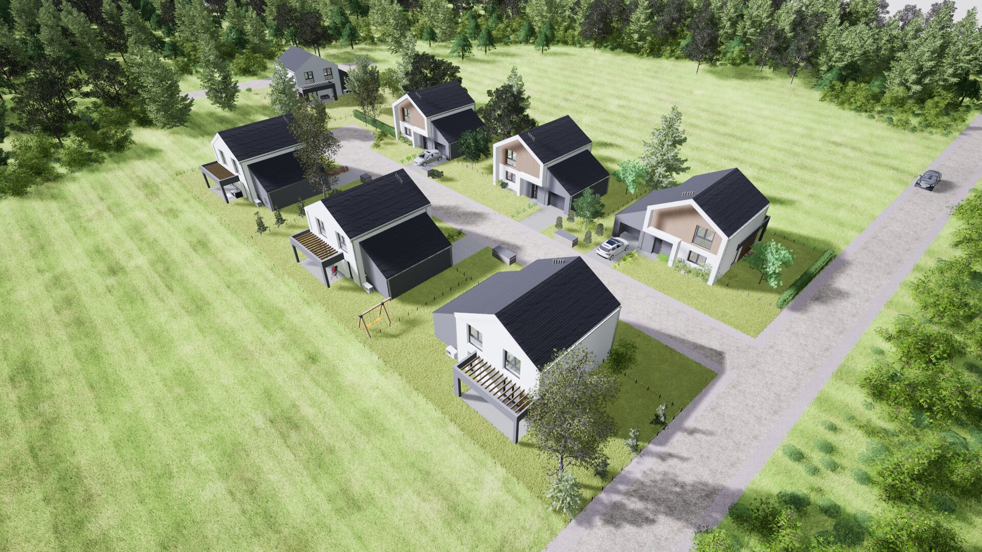 Plan osiedla - 7 domów